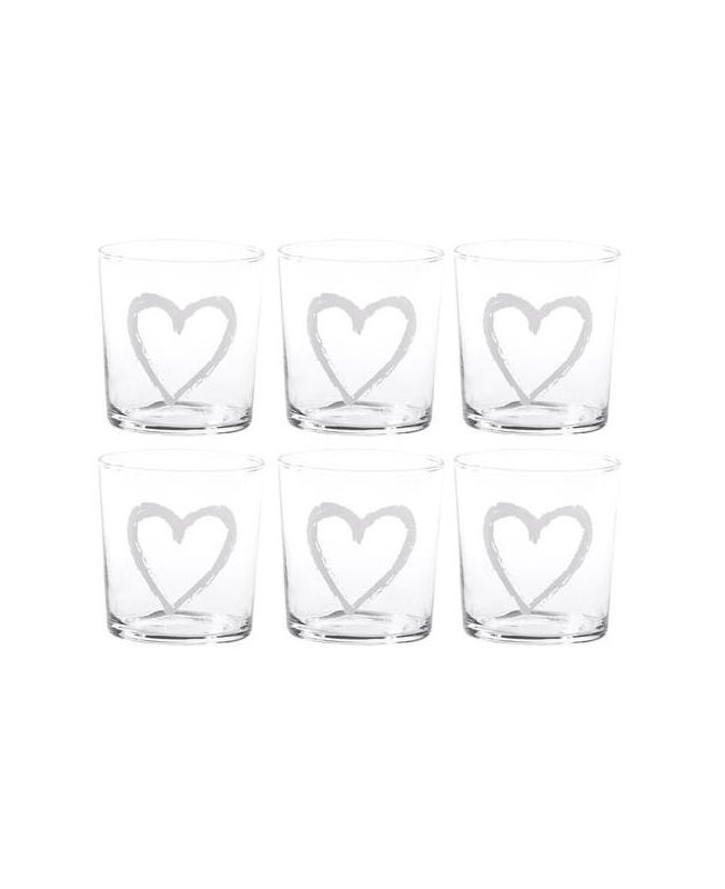Set 6 Bicchieri acqua cuore - Simple Day