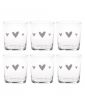 Set 6 Bicchieri acqua cuori - Simple Day
