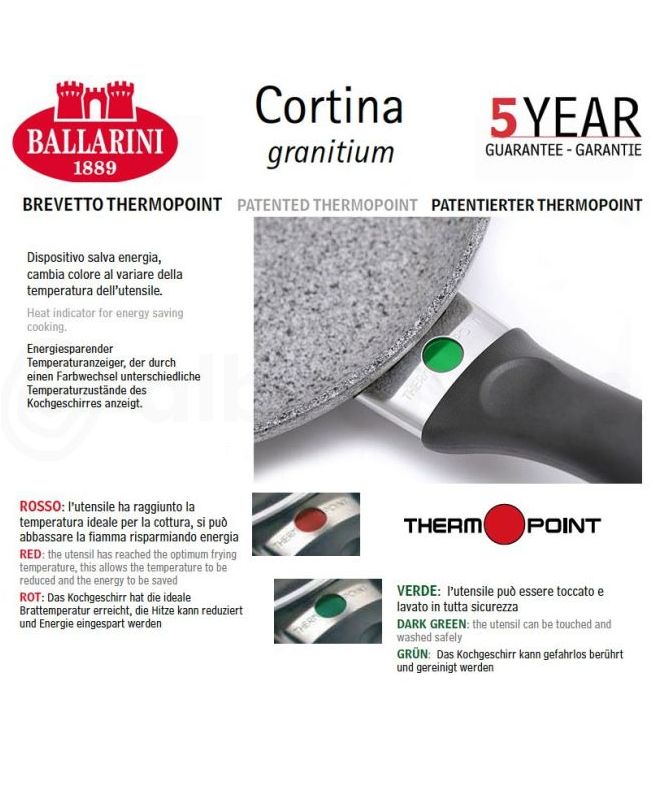 Padella Wok induzione Cortina Granitium - Ballarini