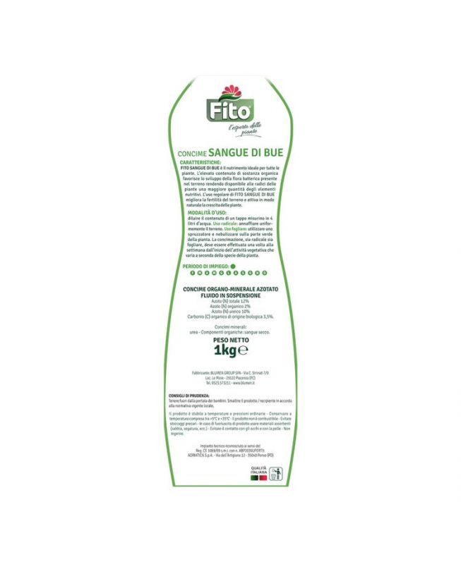 Concime liquido Sangue di bue plus 1lt - FITO