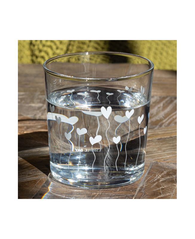Set 6 Bicchieri acqua giardino cuori - Simple Day