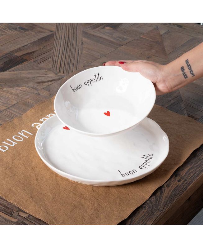 Set 2 Piatti Fondi "Buon Appetito" - Simple Day