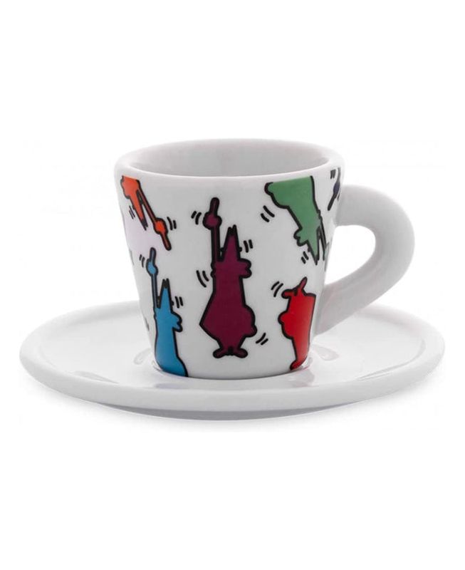 Espresso Arte, Set 4 Tazzine Moka con piattino - Bialetti