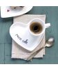 Set 2 Piattini cuore per tazze espresso Pausa caffè - Simple Day