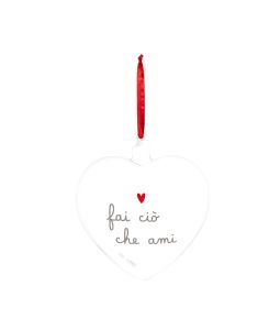 Pallina cuore Fai ciò che ami 15 cm - Simple Day