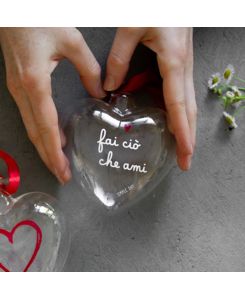 Pallina cuore Fai ciò che ami 15 cm - Simple Day