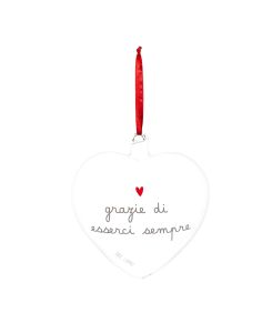 Pallina cuore Grazie di esserci sempre 15 cm - Simple Day