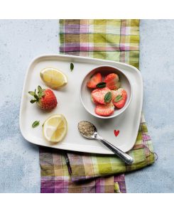 Piatto rettangolare Cuore rosso - Simple Day