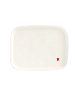Piatto rettangolare Cuore rosso - Simple Day