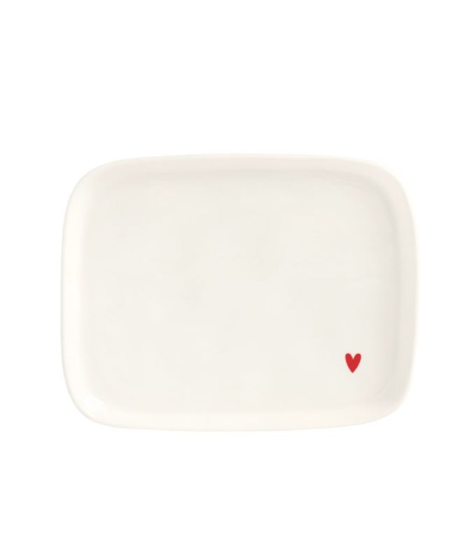 Piatto rettangolare Cuore rosso - Simple Day