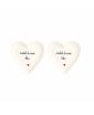 Set 2 Piatti cuore Ricordati di essere felice 12 cm - Simple Day