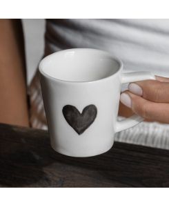 Set 2 tazzine espresso Cuore grigio - Simple Day