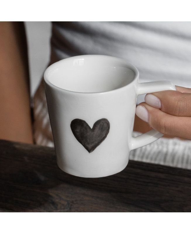 Set 2 tazzine espresso Cuore grigio - Simple Day