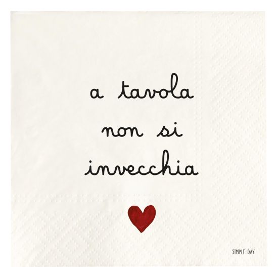 Set 20 tovaglioli 33x33 A tavola.. - Simple Day