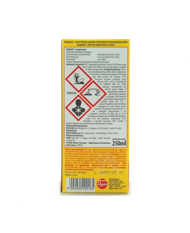 Disinfestante liquido concentrato 250ml