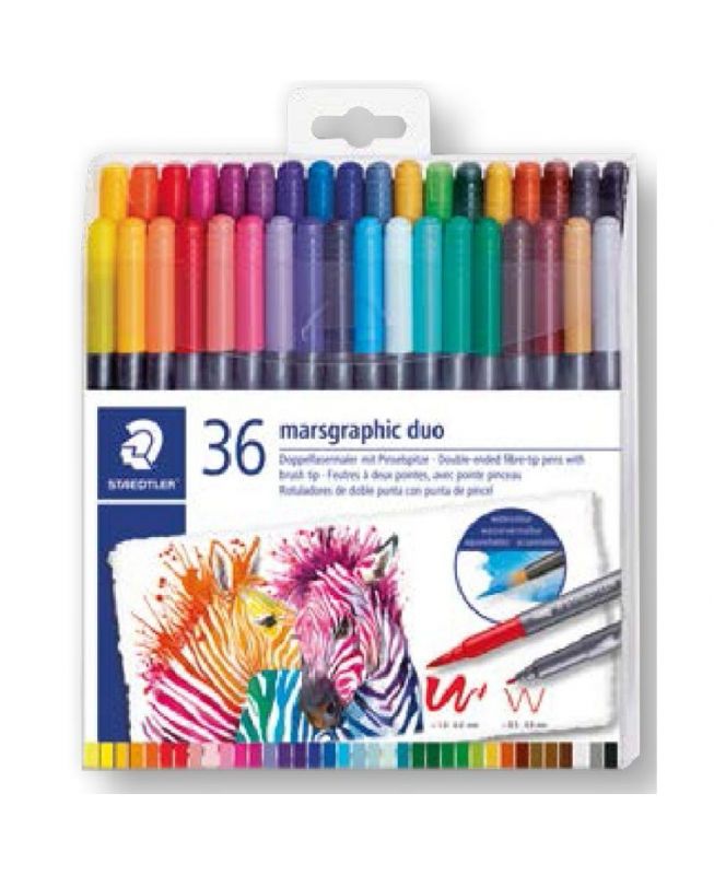 Pennarelli a due punte marsgraphic duo 36pz - Staedler