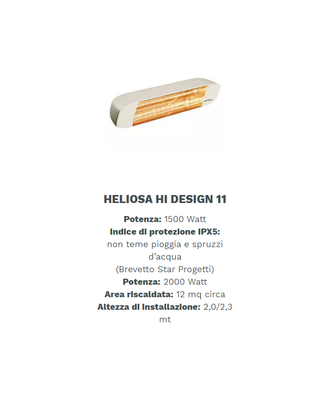 Riscaldatore elettrico Heliosa 11