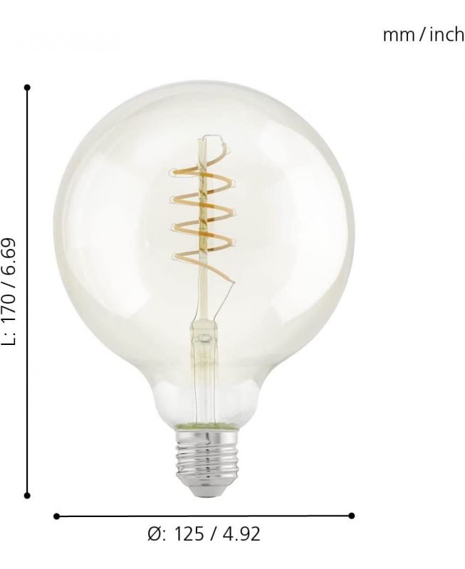 Lampada 4 W, Led, Ambra E27 11683