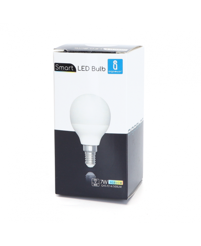 Smart LED Lampadina G45 E14 7W WIFI RGB+CCT